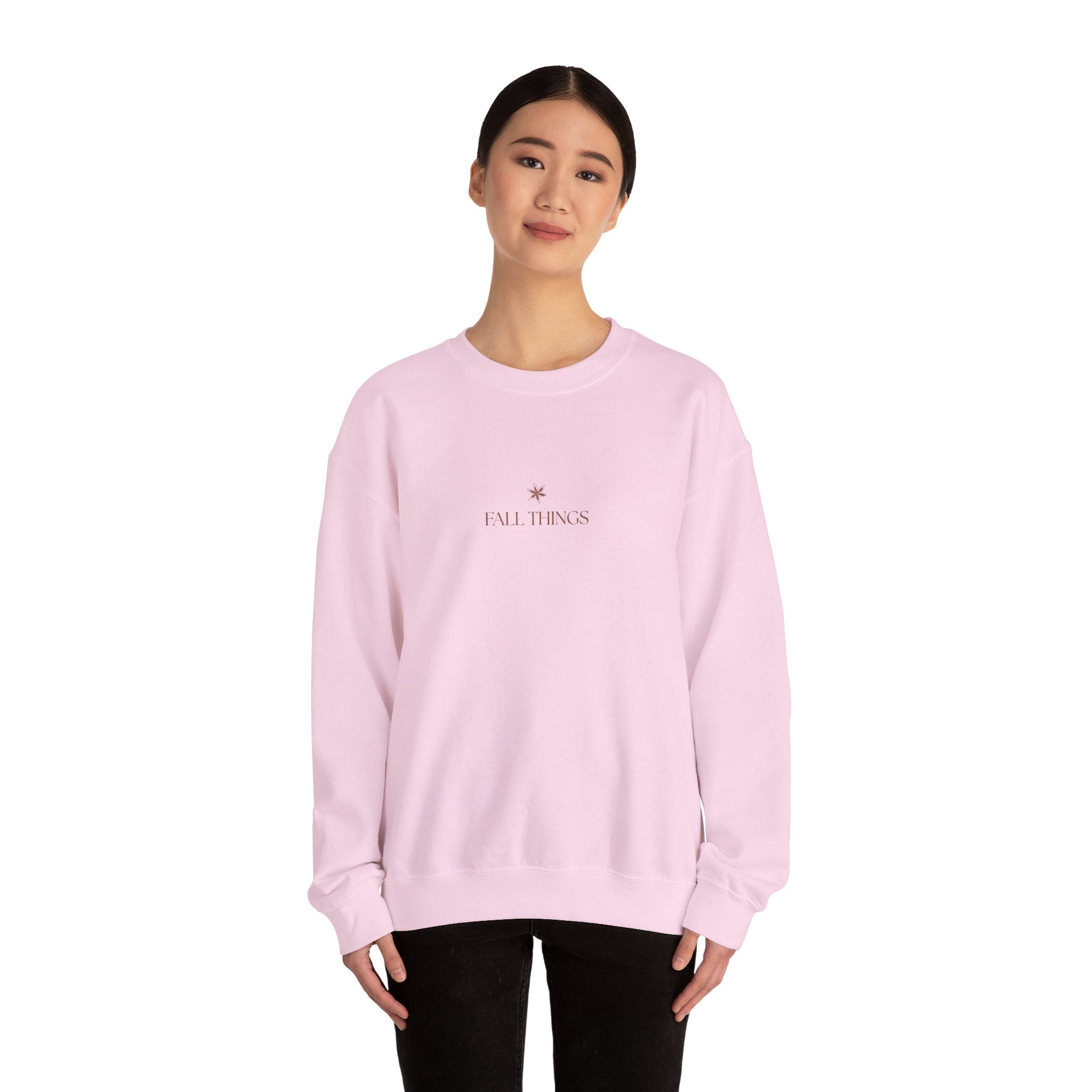 Fall Things Sweatshirt - Cozy Minimalist Autumn Crewneck for Coffee Lovers and Homebodies