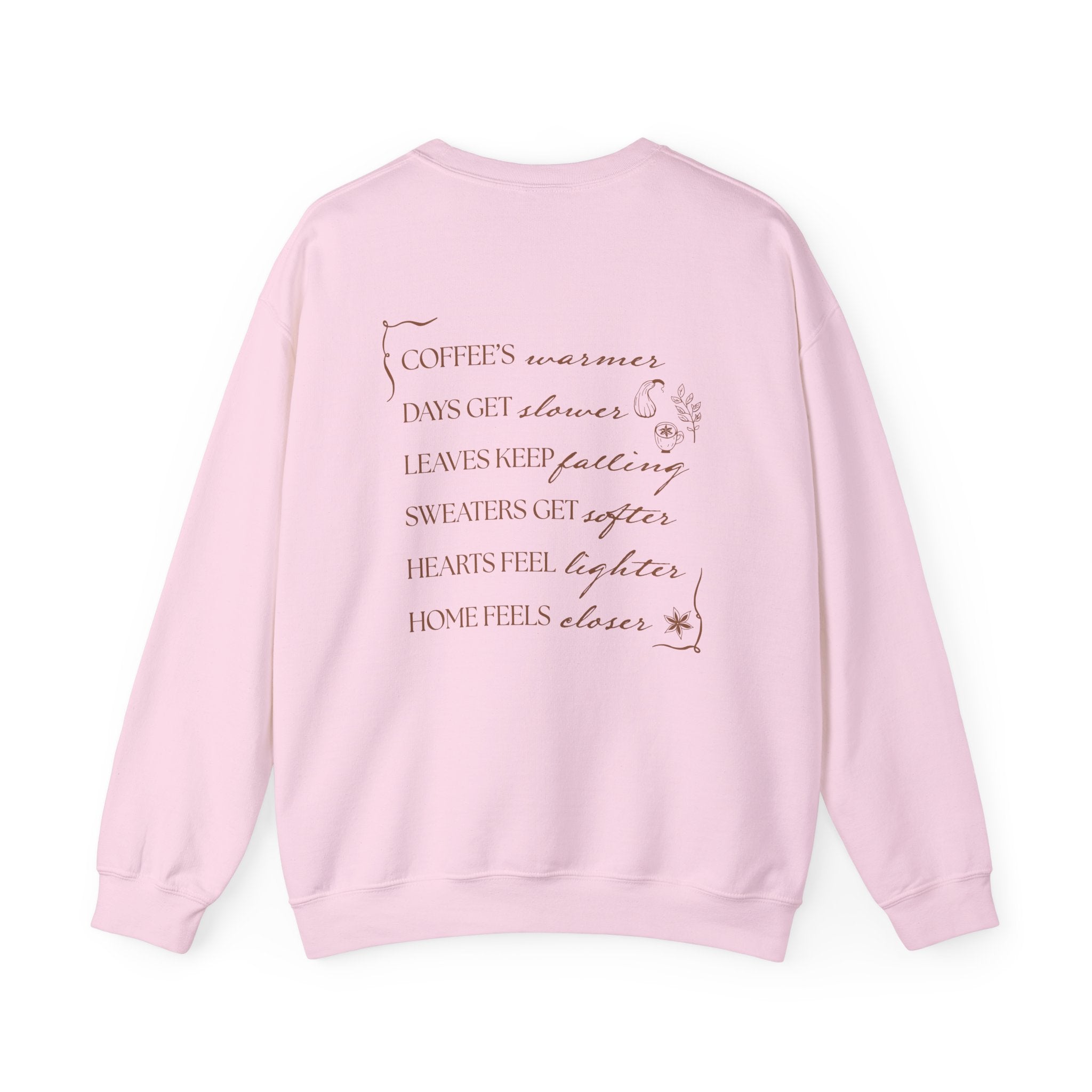Fall Things Sweatshirt - Cozy Minimalist Autumn Crewneck for Coffee Lovers and Homebodies