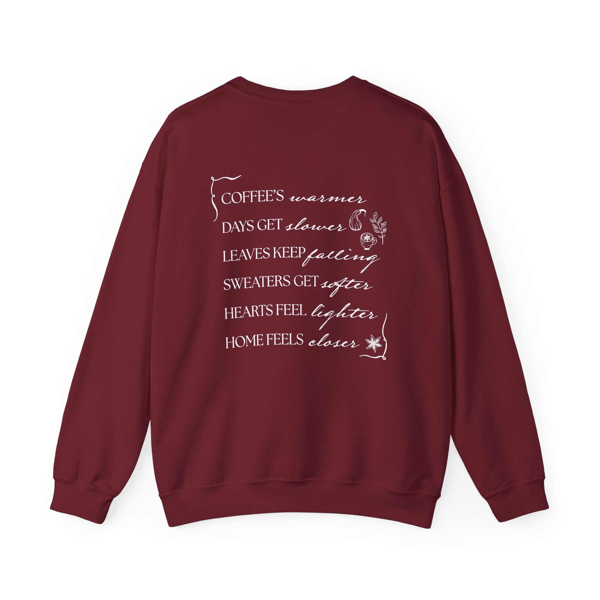 Fall Things Sweatshirt - Cozy Minimalist Autumn Crewneck for Coffee Lovers and Homebodies