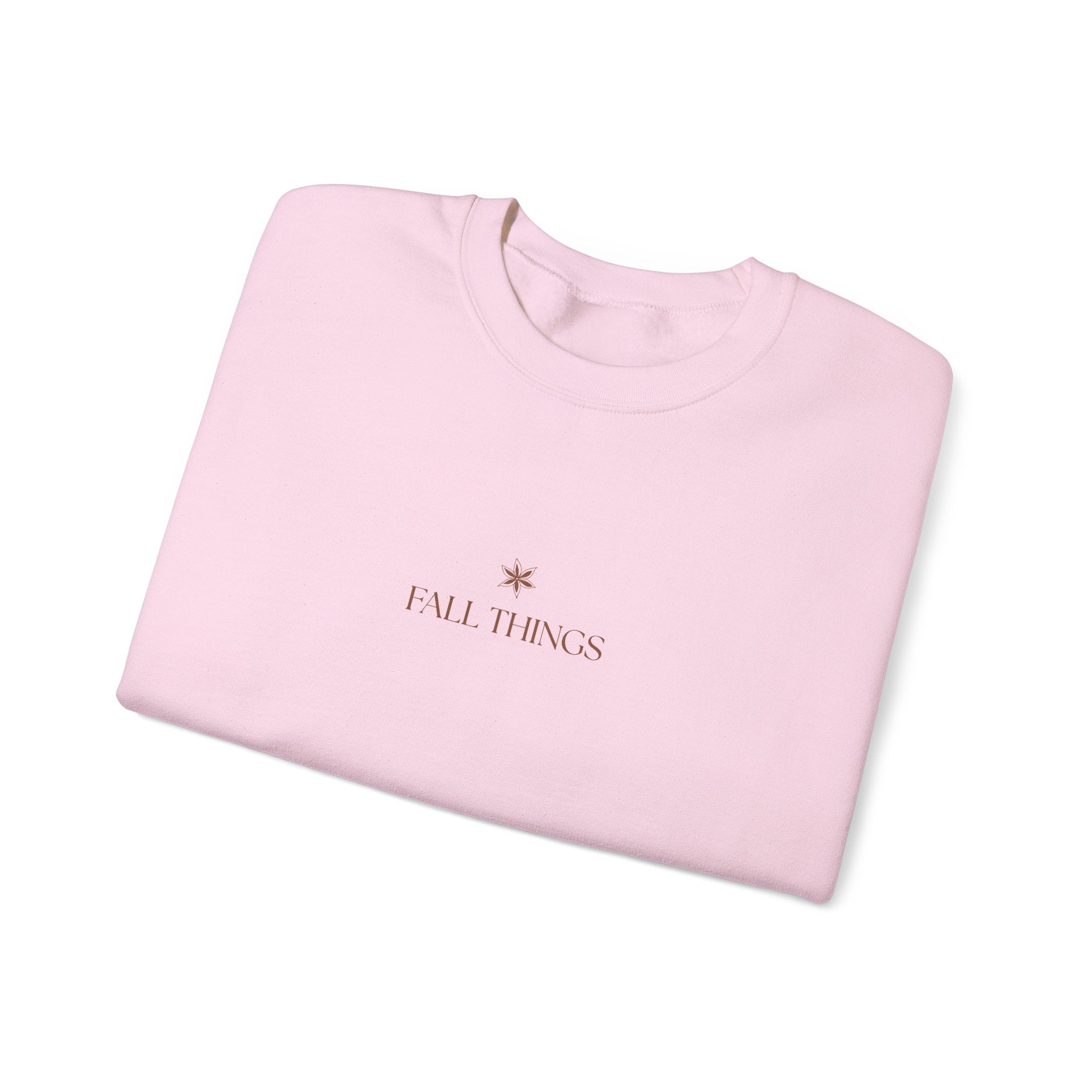 Fall Things Sweatshirt - Cozy Minimalist Autumn Crewneck for Coffee Lovers and Homebodies