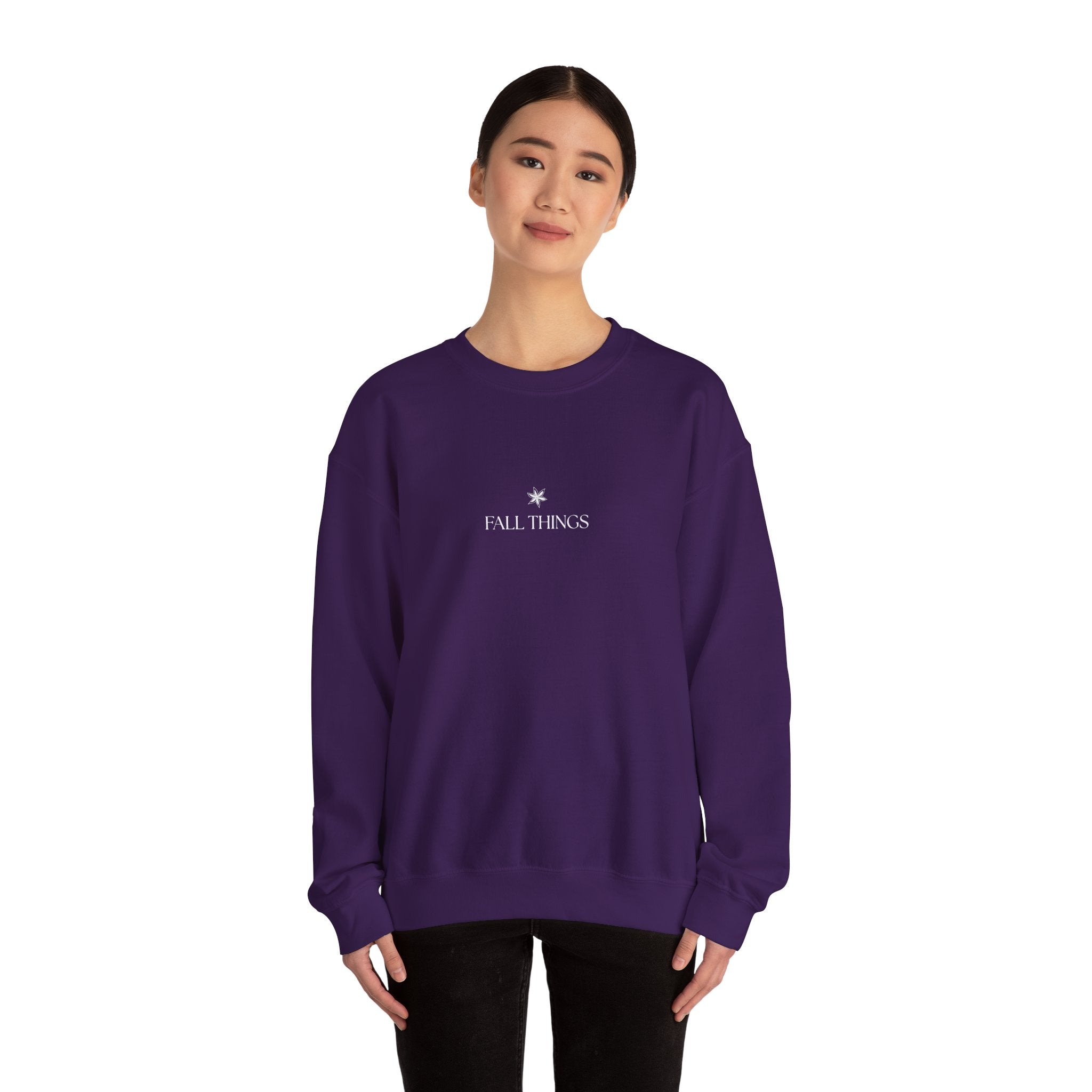 Fall Things Sweatshirt - Cozy Minimalist Autumn Crewneck for Coffee Lovers and Homebodies
