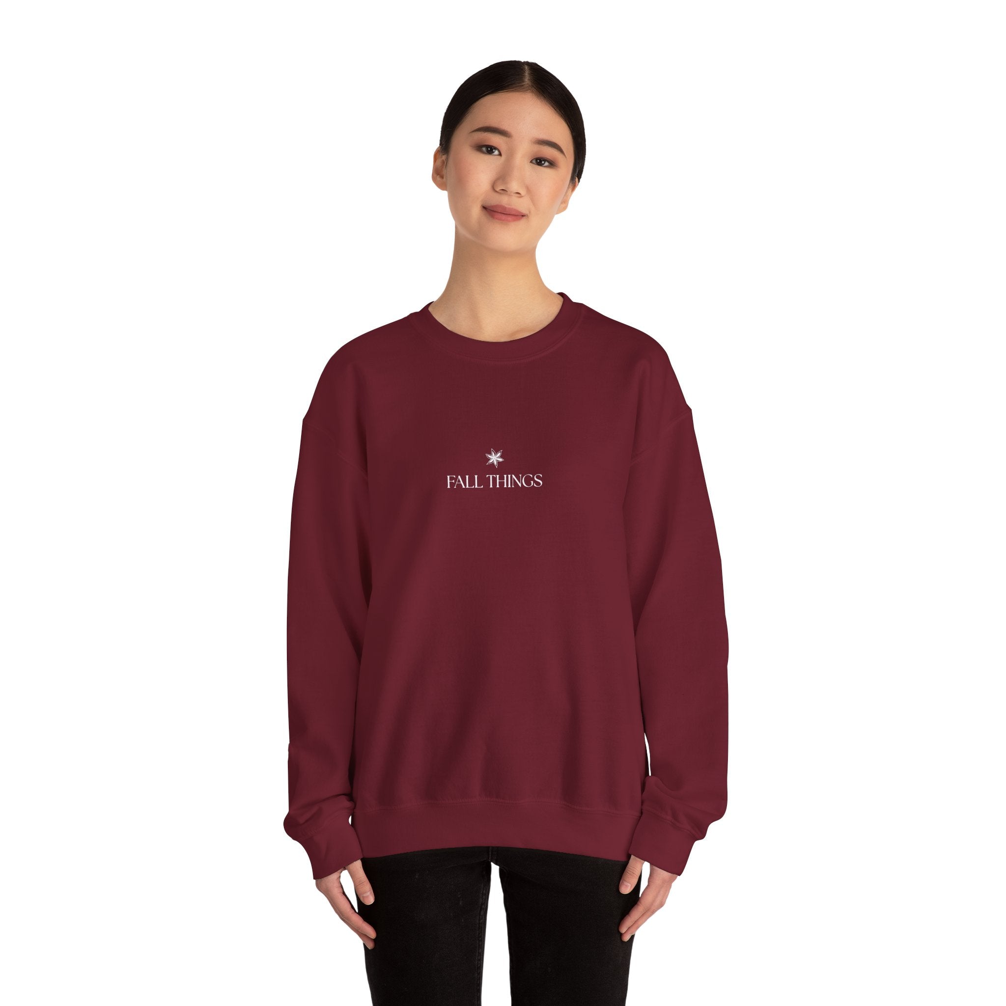 Fall Things Sweatshirt - Cozy Minimalist Autumn Crewneck for Coffee Lovers and Homebodies
