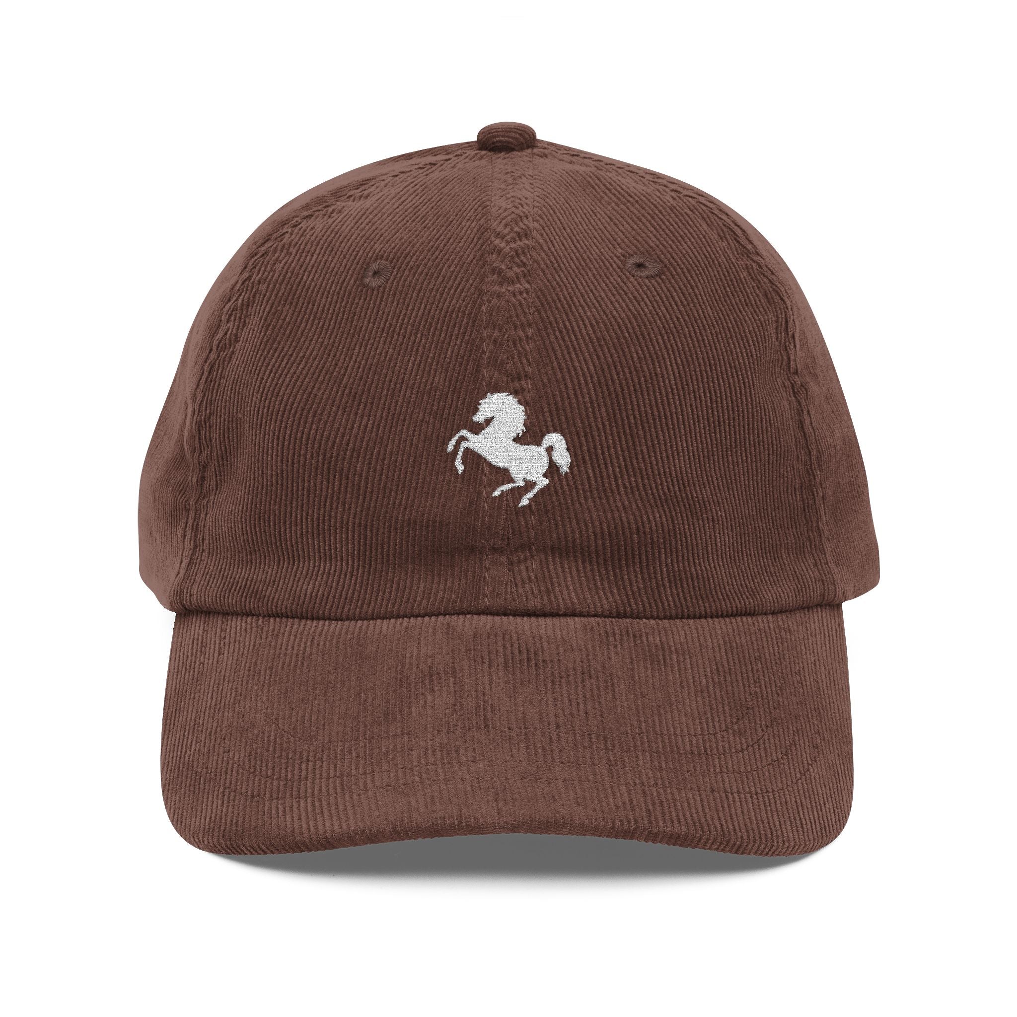 Vintage Corduroy Cap - Embroidered 'Run Free' Hat, Perfect for Outdoors, Casual Style, Western Cowboy Equestrian, Retro Fashion Accessory
