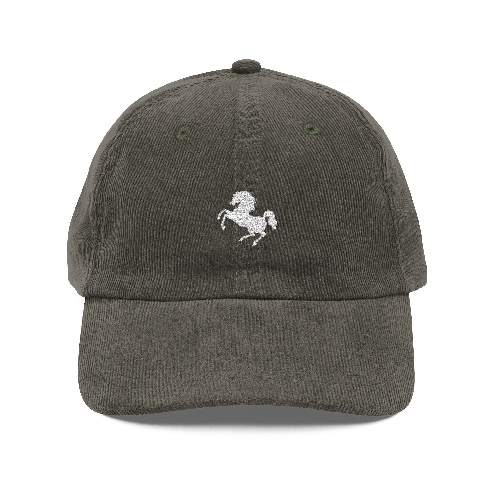 Vintage Corduroy Cap - Embroidered 'Run Free' Hat, Perfect for Outdoors, Casual Style, Western Cowboy Equestrian, Retro Fashion Accessory