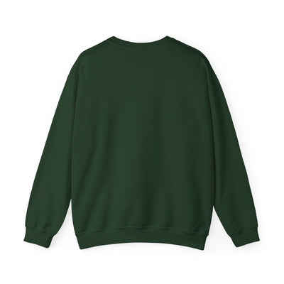 Dark green vintage Santa crewneck sweatshirt with classic holiday design by Brew’d Up Designs