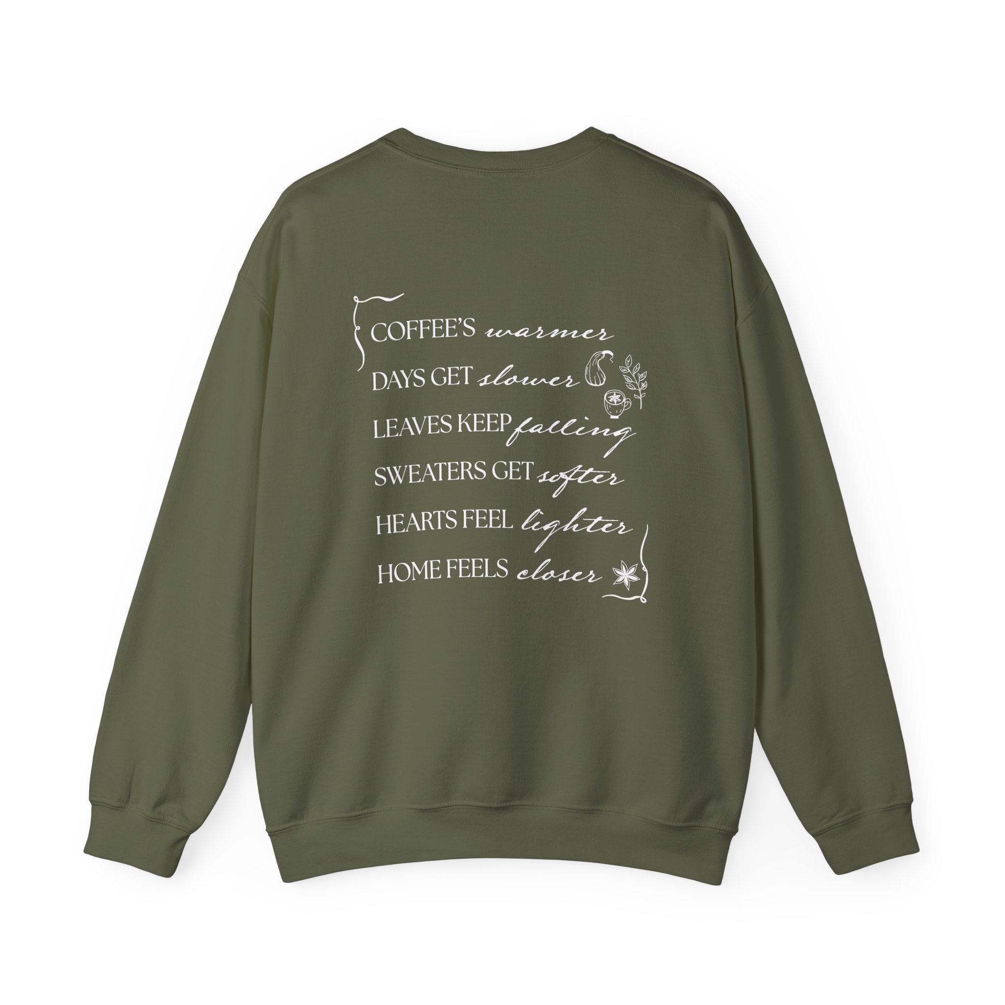 Fall Things Sweatshirt - Cozy Minimalist Autumn Crewneck for Coffee Lovers and Homebodies