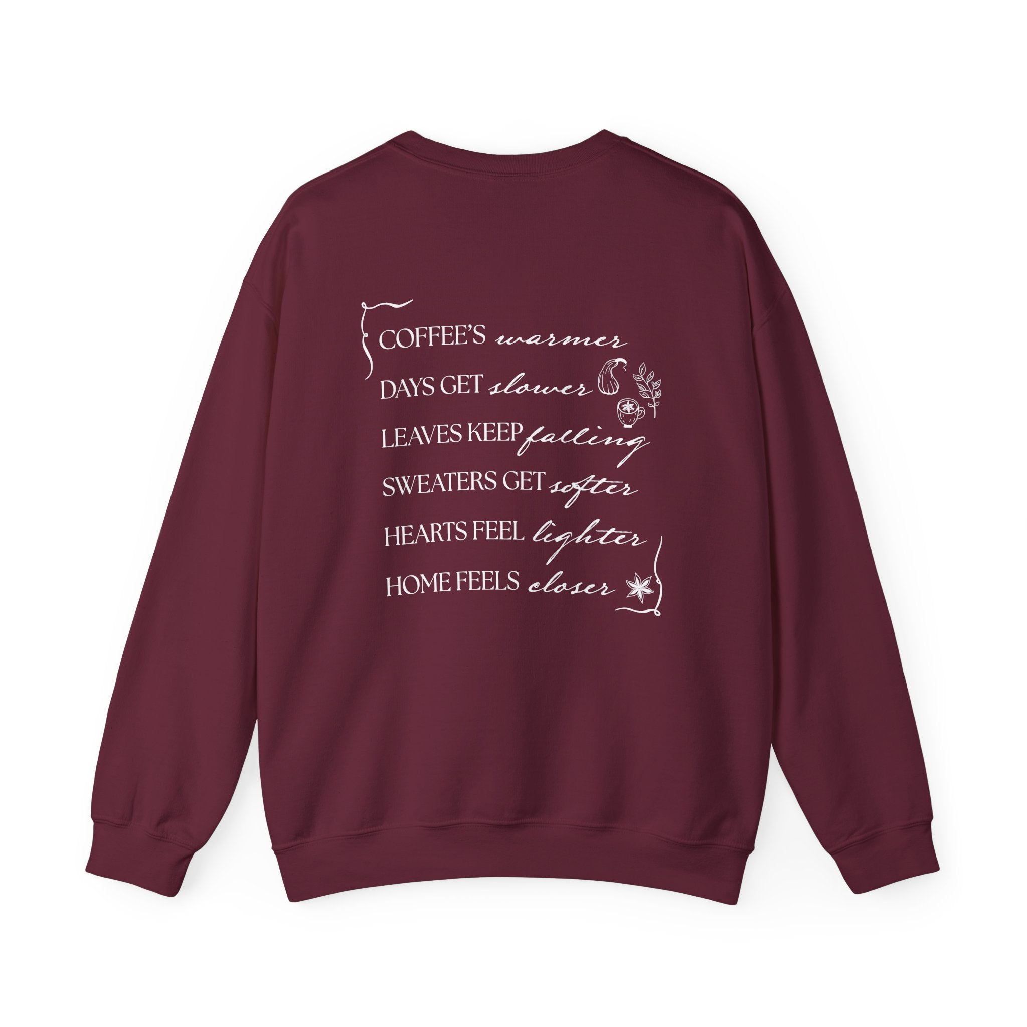 Fall Things Sweatshirt - Cozy Minimalist Autumn Crewneck for Coffee Lovers and Homebodies