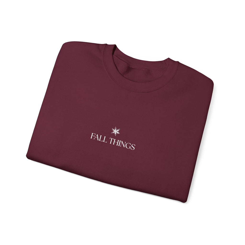 Fall Things Sweatshirt - Cozy Minimalist Autumn Crewneck for Coffee Lovers and Homebodies