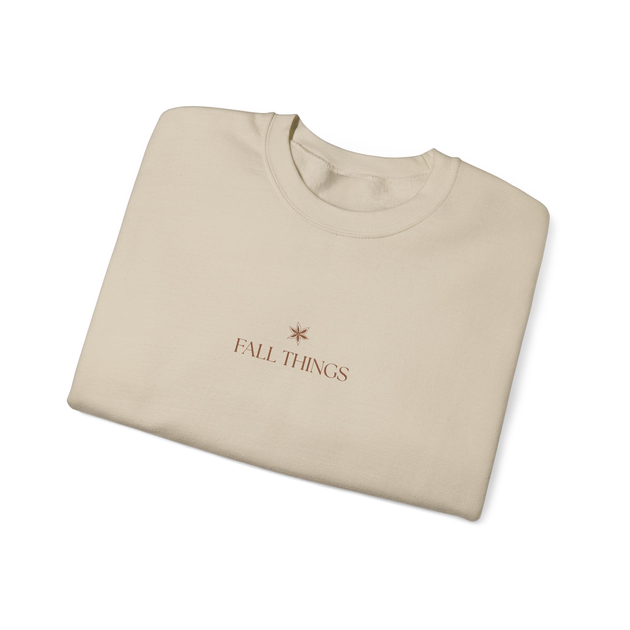 Fall Things Sweatshirt - Cozy Minimalist Autumn Crewneck for Coffee Lovers and Homebodies