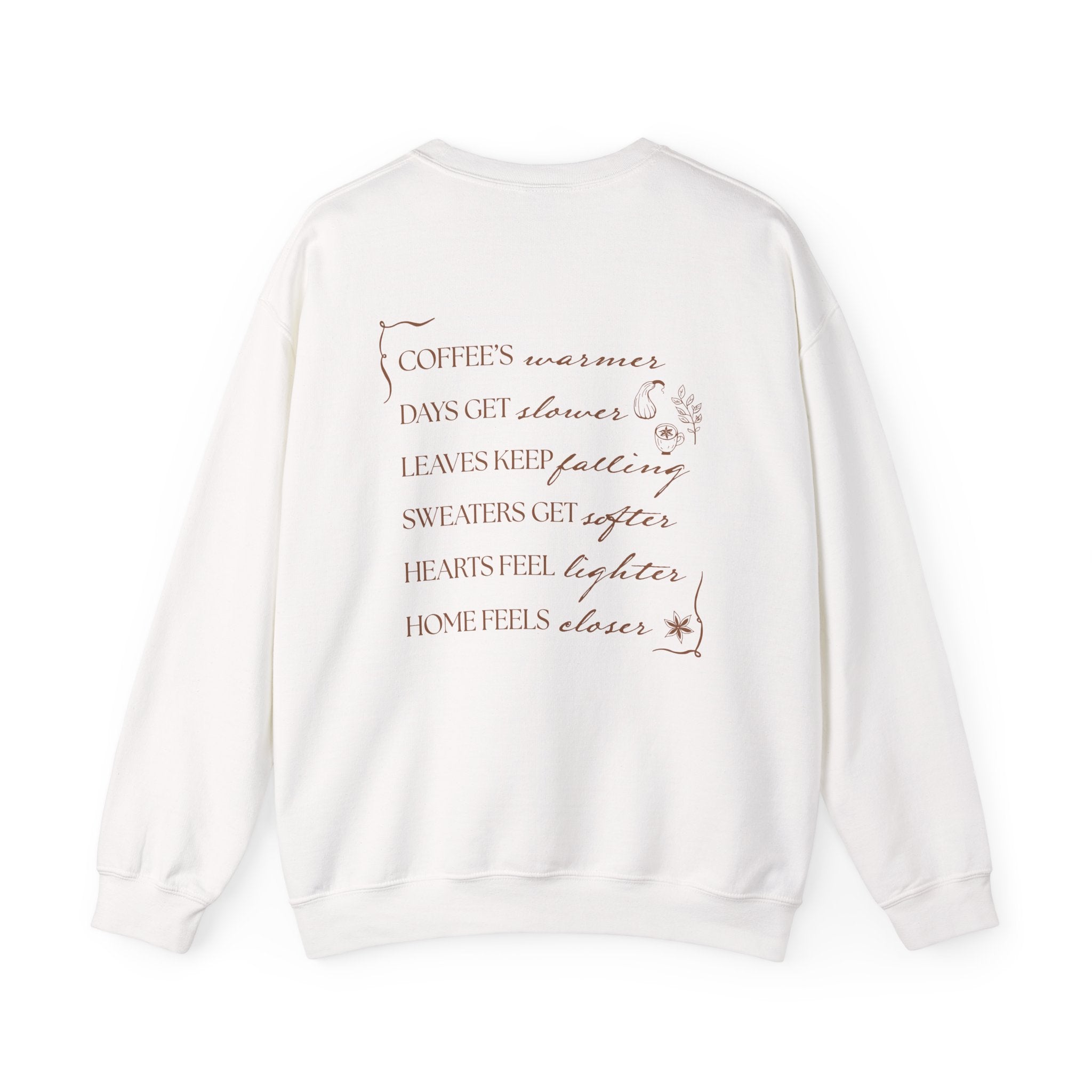 Fall Things Sweatshirt - Cozy Minimalist Autumn Crewneck for Coffee Lovers and Homebodies