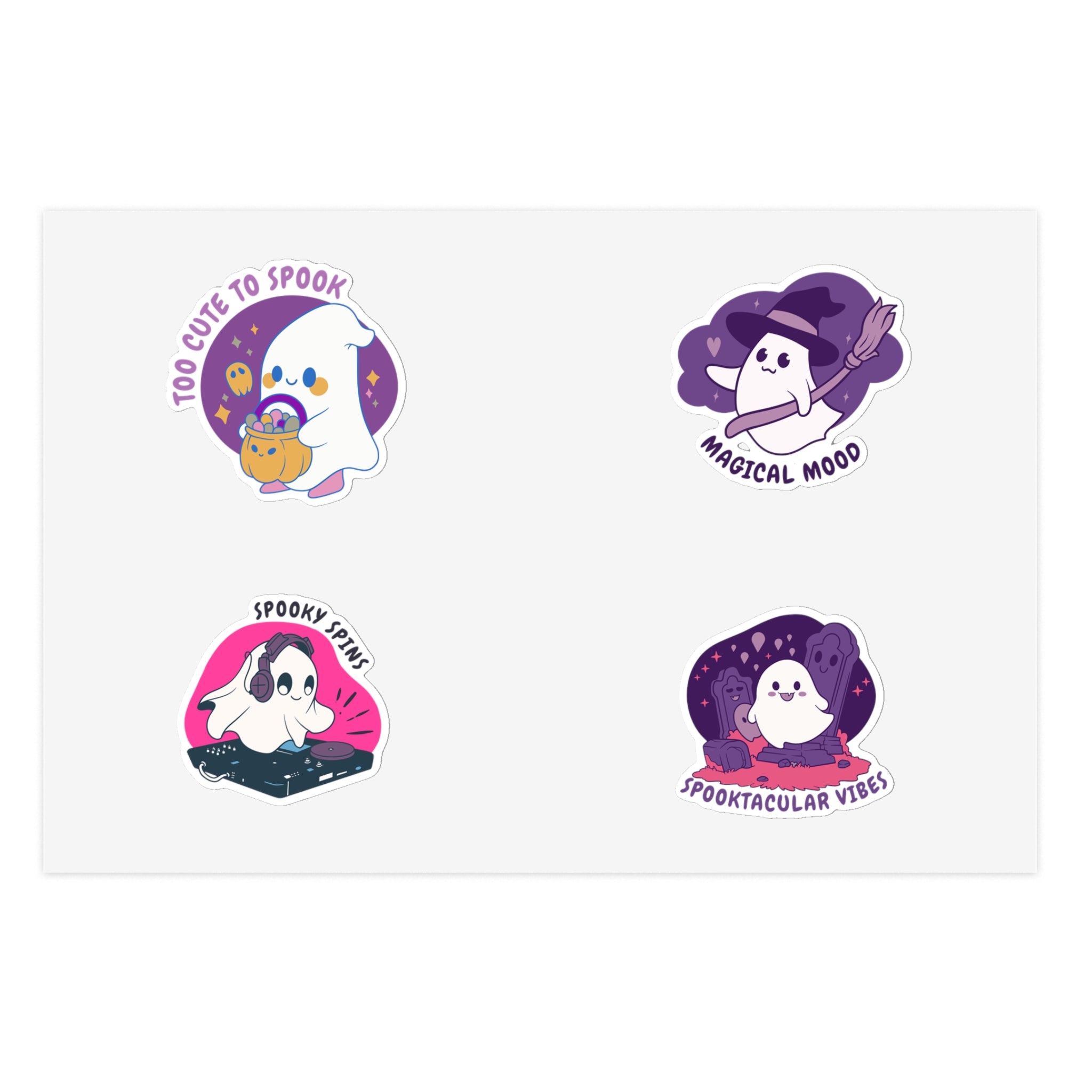 Magical Sticker Sheet Bundle 5 - Cute Halloween Stickers Aesthetic, Perfect for Journals, Scrapbooking, Gift Wrapping, Kids' Crafts, and Halloween Decor