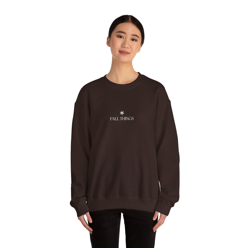 Fall Things Sweatshirt - Cozy Minimalist Autumn Crewneck for Coffee Lovers and Homebodies