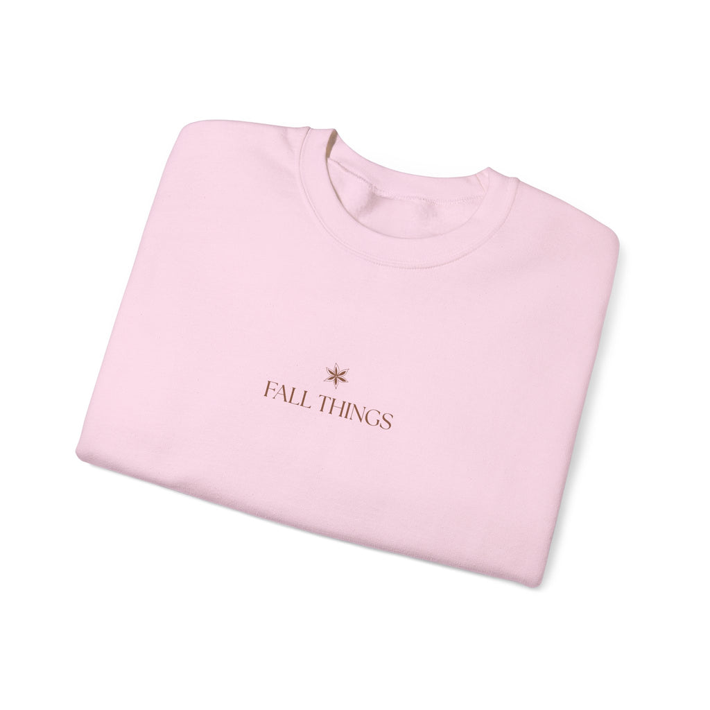 Fall Things Sweatshirt - Cozy Minimalist Autumn Crewneck for Coffee Lovers and Homebodies