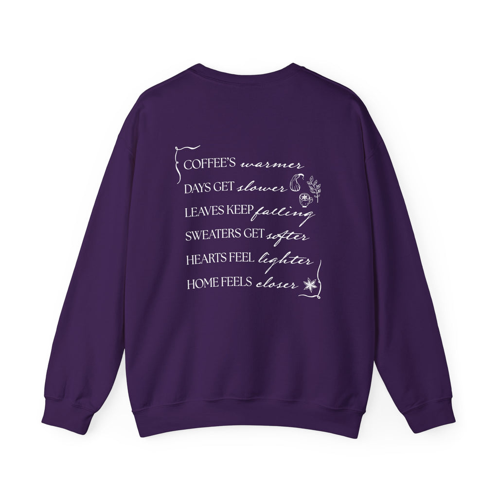 Fall Things Sweatshirt - Cozy Minimalist Autumn Crewneck for Coffee Lovers and Homebodies