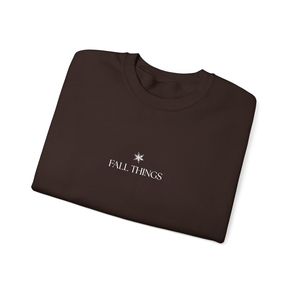 Fall Things Sweatshirt - Cozy Minimalist Autumn Crewneck for Coffee Lovers and Homebodies