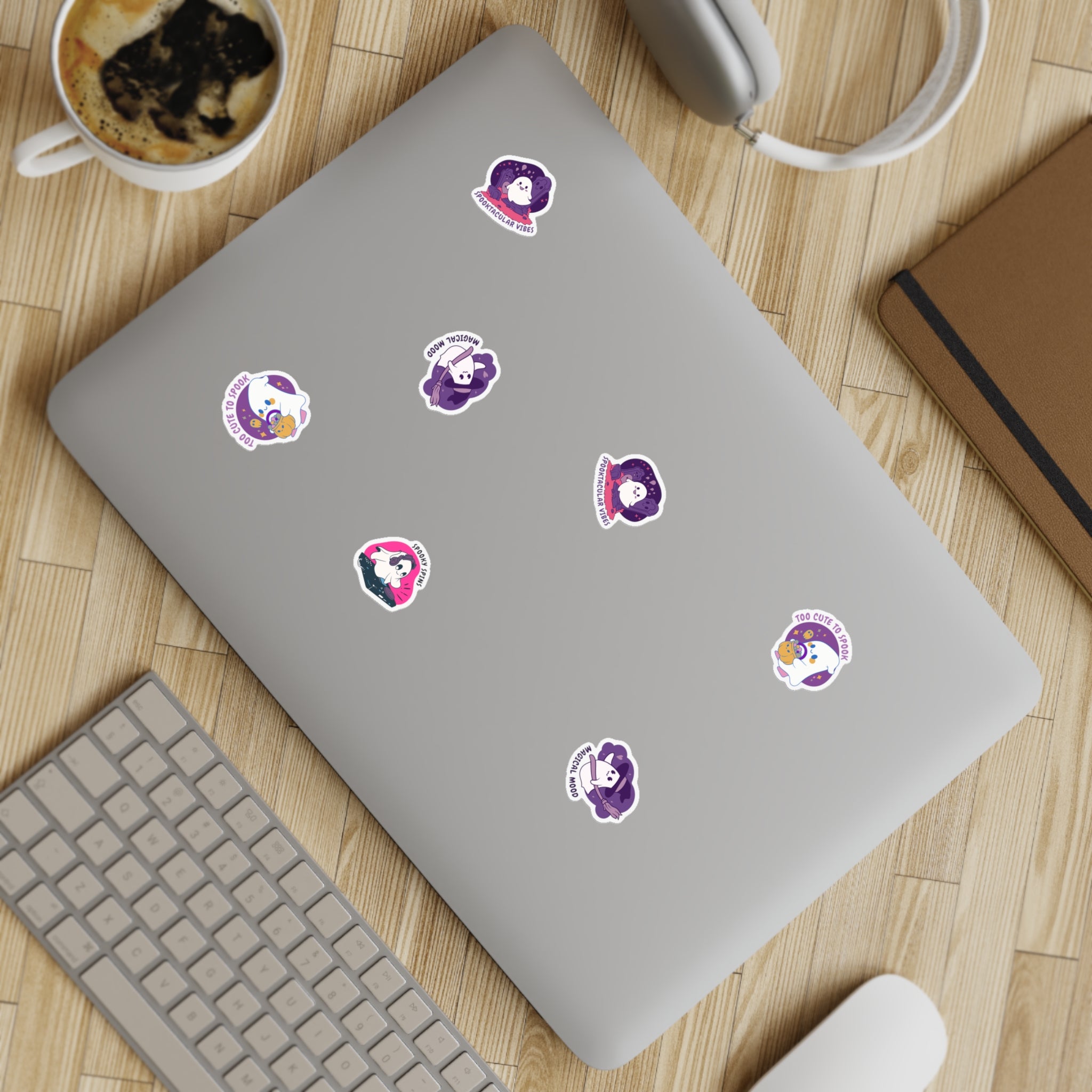 Magical Sticker Sheet Bundle 5 - Cute Halloween Stickers Aesthetic, Perfect for Journals, Scrapbooking, Gift Wrapping, Kids' Crafts, and Halloween Decor