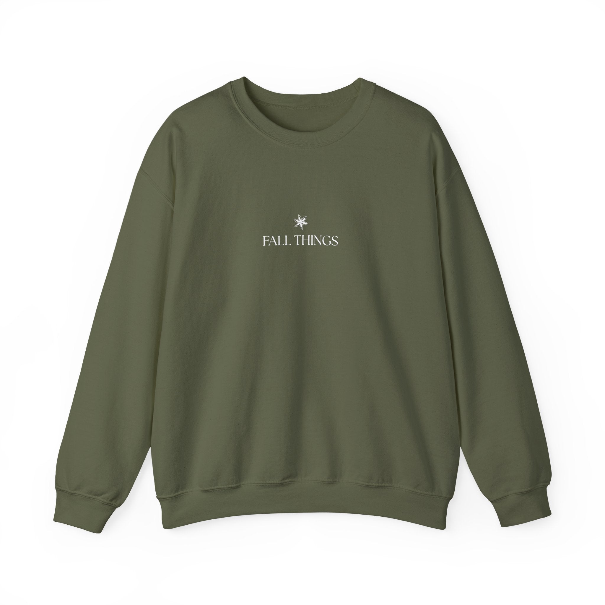 Fall Things Sweatshirt - Cozy Minimalist Autumn Crewneck for Coffee Lovers and Homebodies