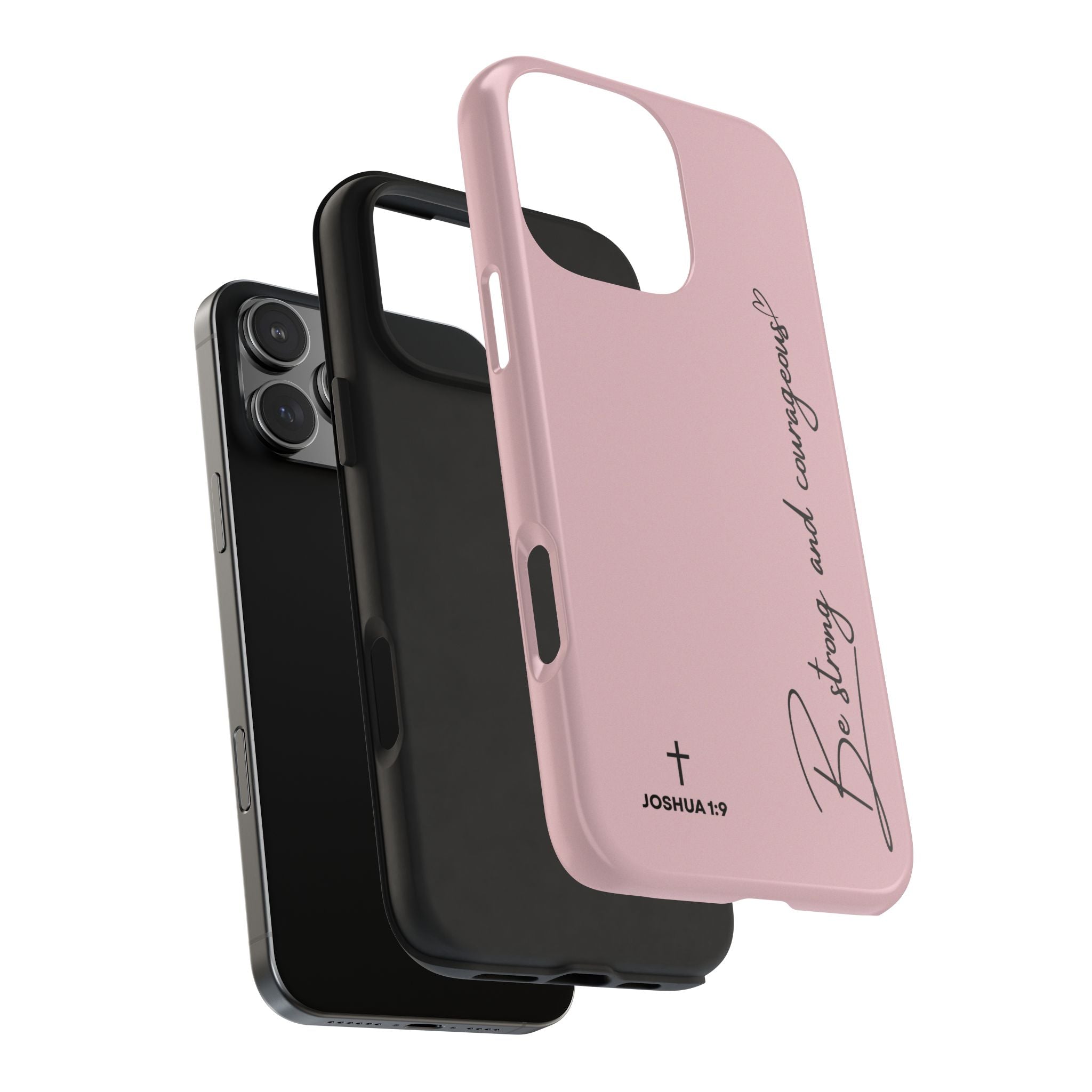 Inspirational Tough Phone Cases, Be Strong & Courageous, Motivational Phone Cover, Christian Gift, Everyday Use, Unique Design
