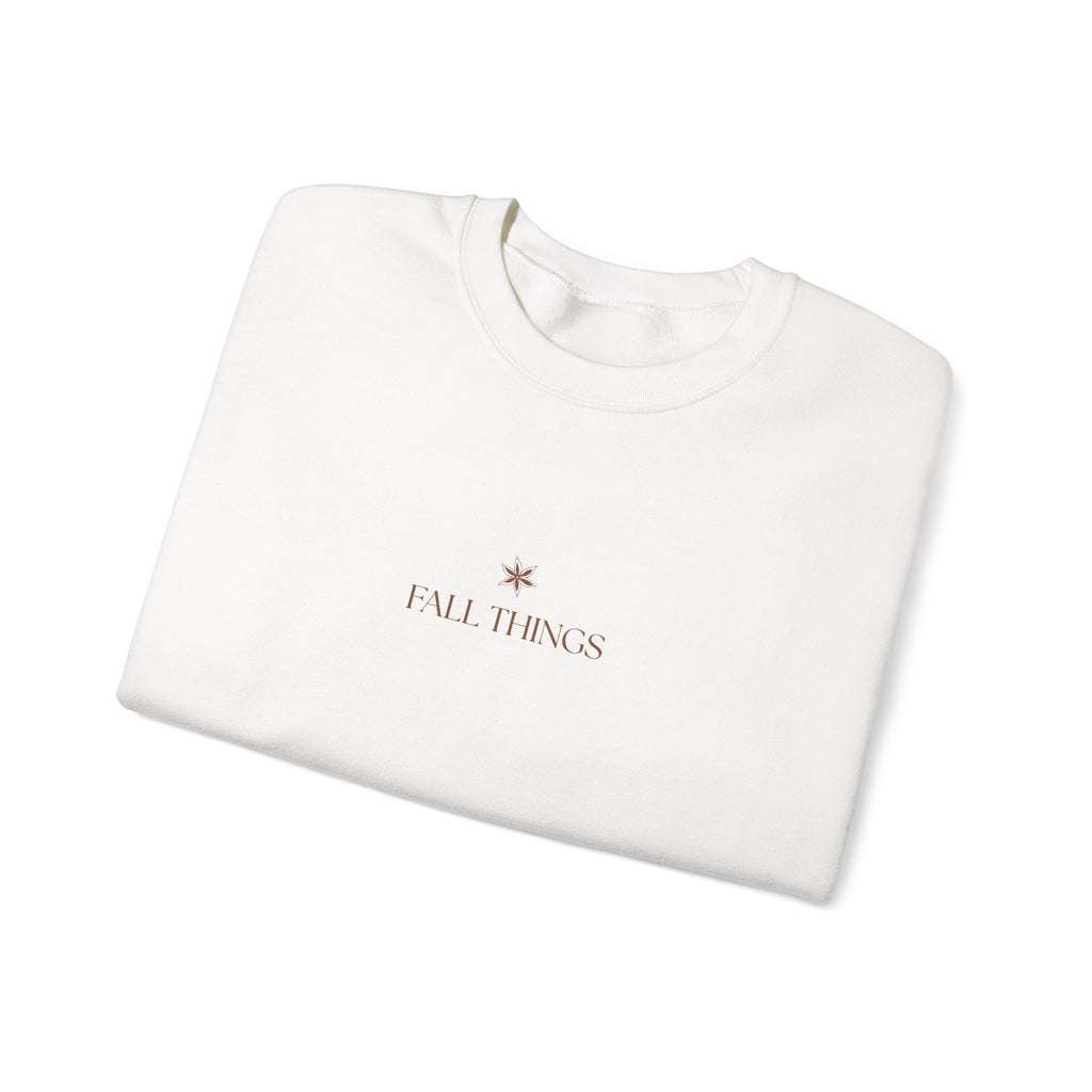 Fall Things Sweatshirt - Cozy Minimalist Autumn Crewneck for Coffee Lovers and Homebodies