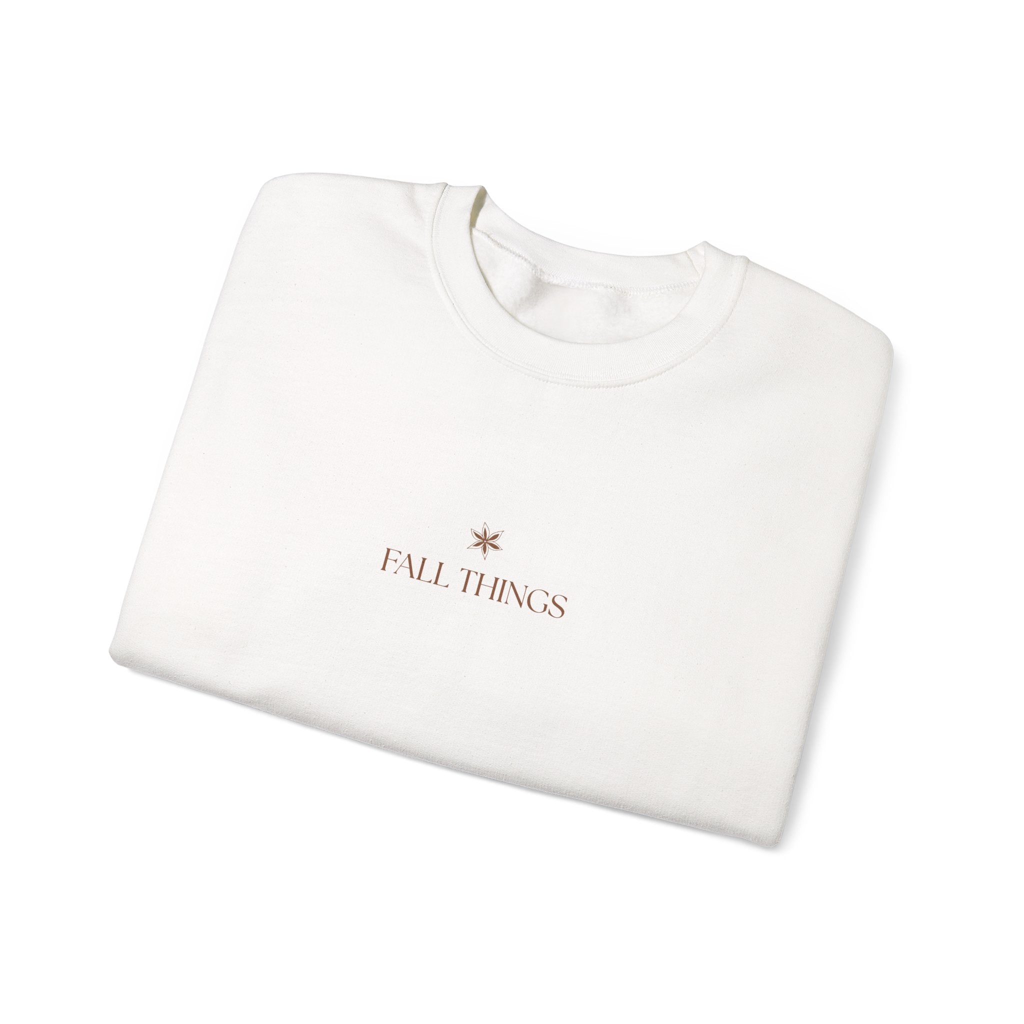 Fall Things Sweatshirt - Cozy Minimalist Autumn Crewneck for Coffee Lovers and Homebodies