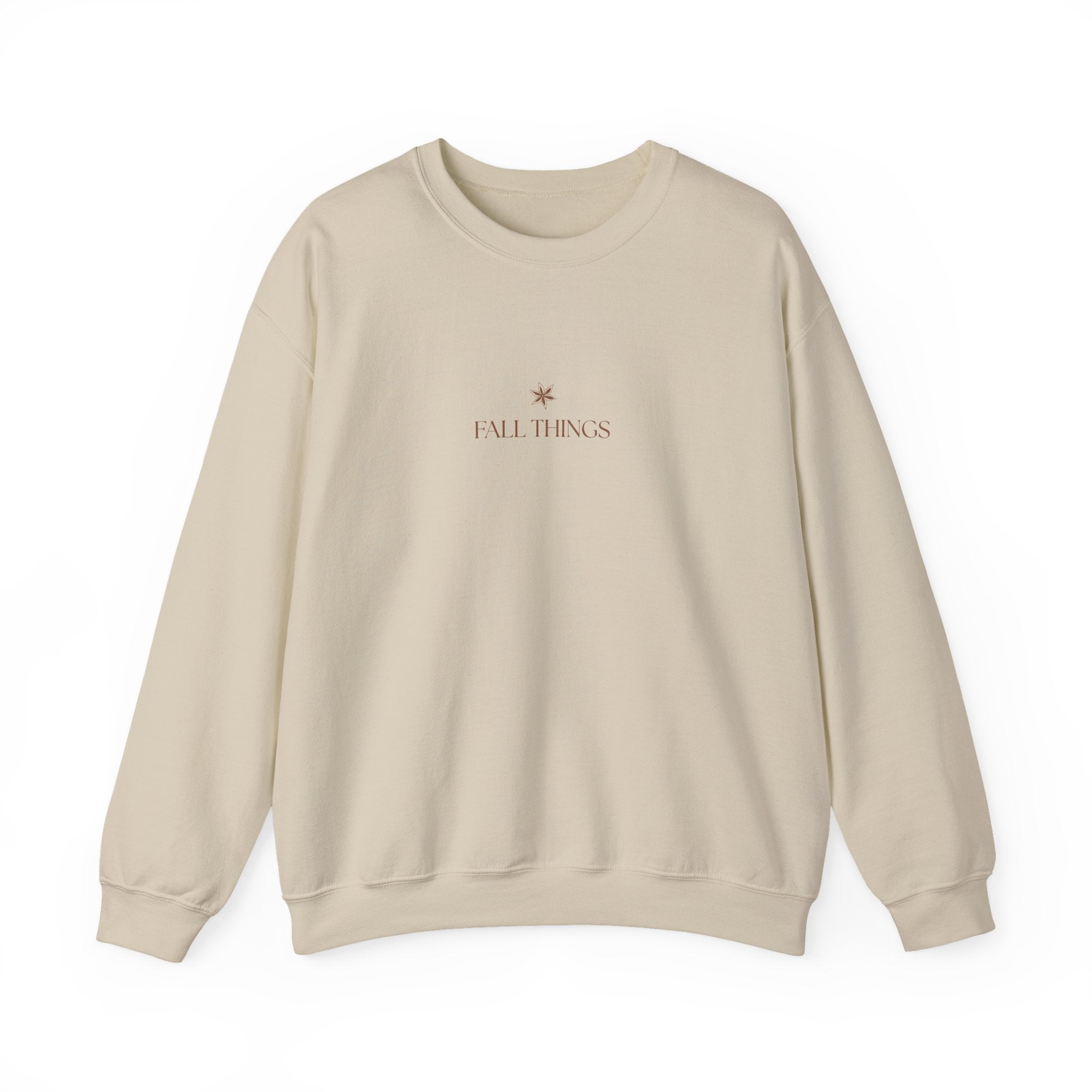 Fall Things Sweatshirt - Cozy Minimalist Autumn Crewneck for Coffee Lovers and Homebodies